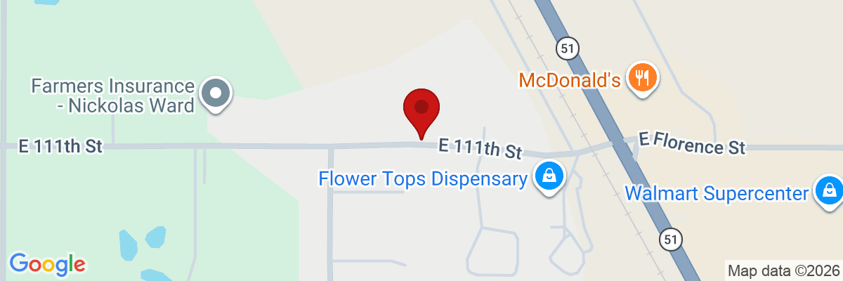Map showing facility locations