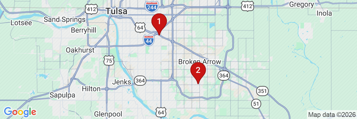 Map showing facility locations